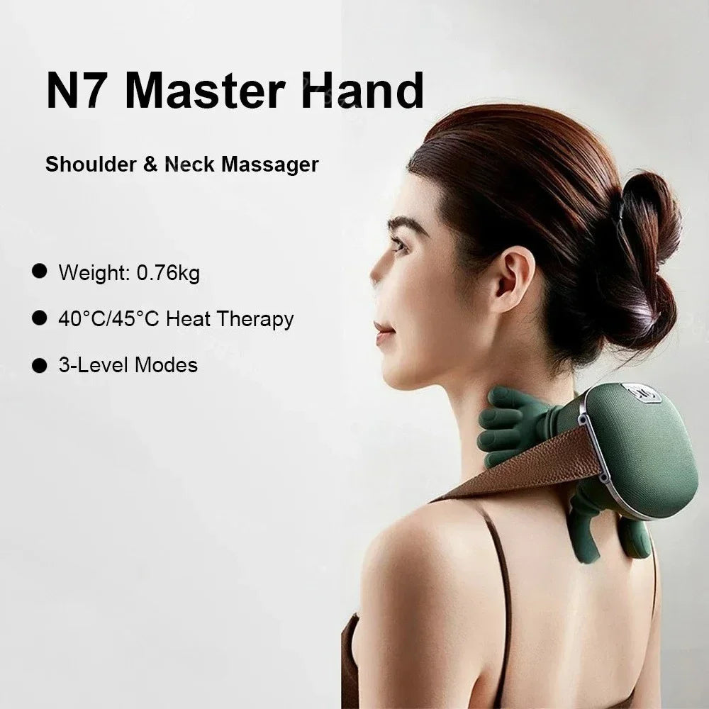NEW Electric Neck And Shoulder Muscle Massager Wireless Shoulder And Back Kneading Massage Shawl Neck masajeador Relax Body