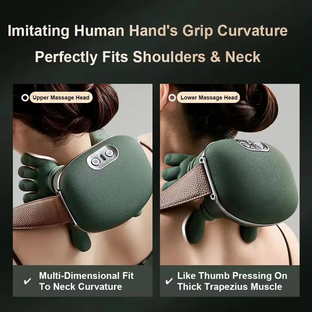 NEW Electric Neck And Shoulder Muscle Massager Wireless Shoulder And Back Kneading Massage Shawl Neck masajeador Relax Body