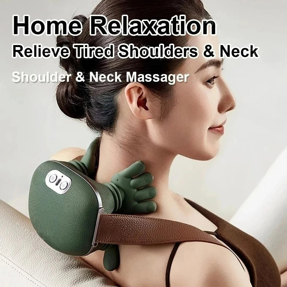 NEW Electric Neck And Shoulder Muscle Massager Wireless Shoulder And Back Kneading Massage Shawl Neck masajeador Relax Body