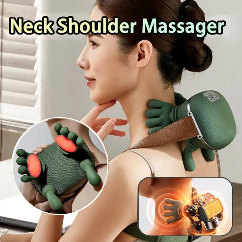 NEW Electric Neck And Shoulder Muscle Massager Wireless Shoulder And Back Kneading Massage Shawl Neck masajeador Relax Body