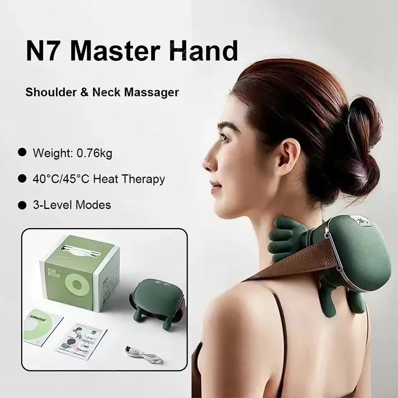 NEW Electric Neck And Shoulder Muscle Massager Wireless Shoulder And Back Kneading Massage Shawl Neck masajeador Relax Body